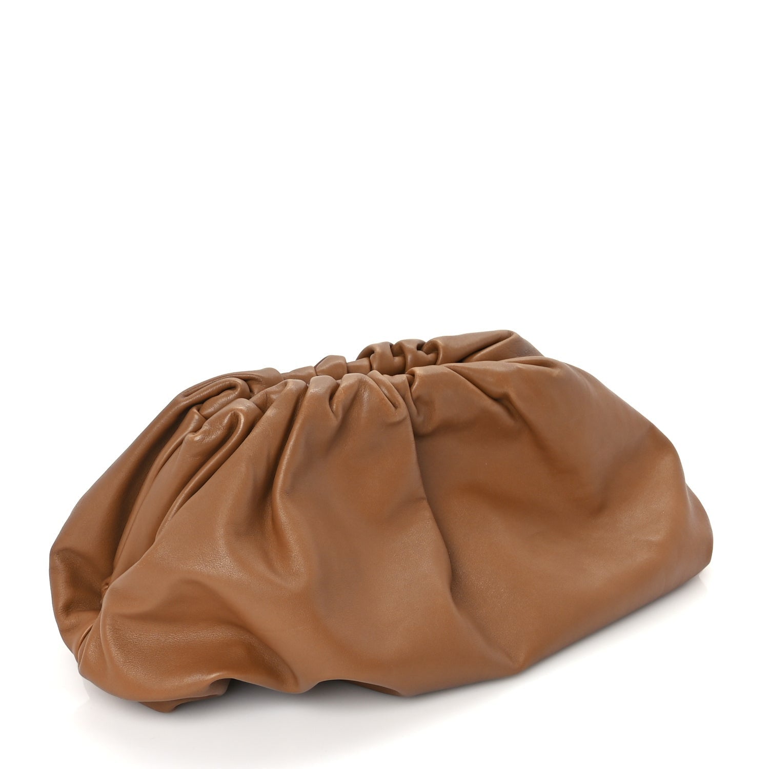 Smooth Butter Calf The Pouch Oversized Clutch Cammello