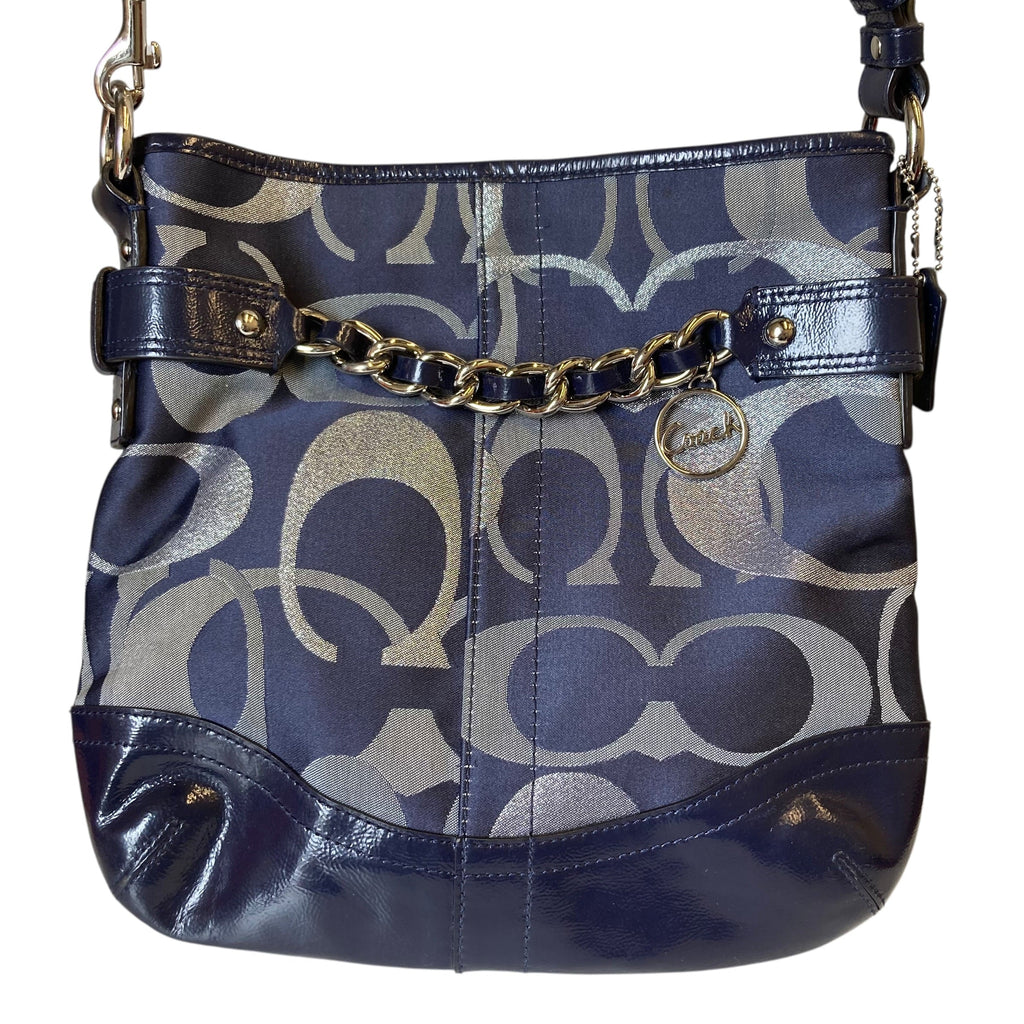 Handbag Designer By Coach In Blue, Size:Medium