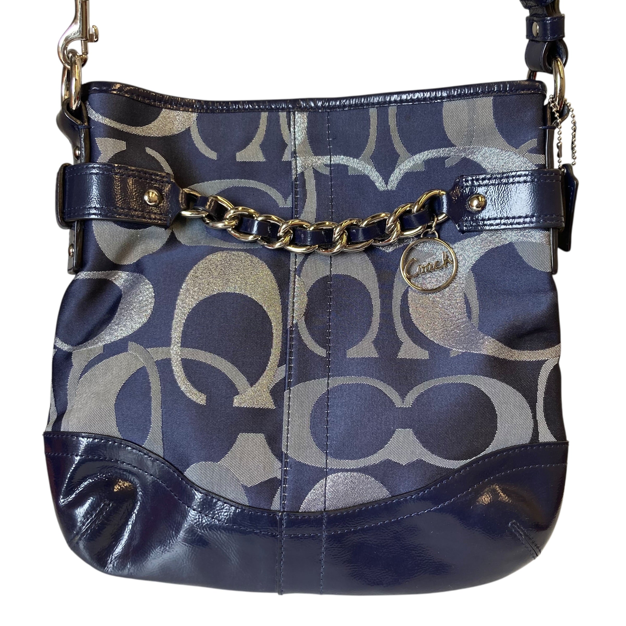 Handbag Designer By Coach In Blue, Size:Medium