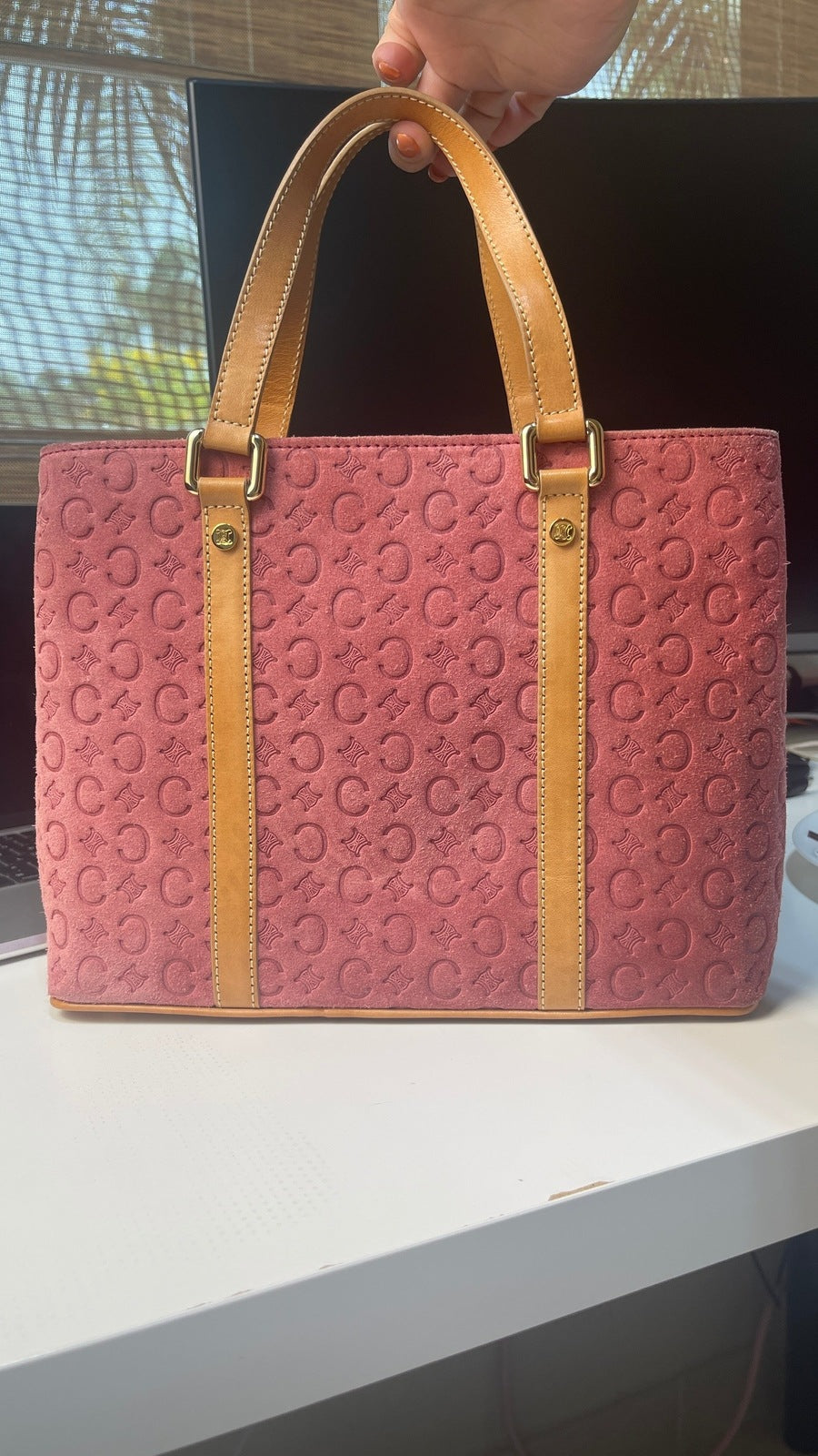 Celine Rose Pink Suede Bag