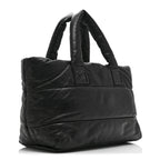 Lambskin Quilted Medium Coco Cocoon Reversible Tote Black