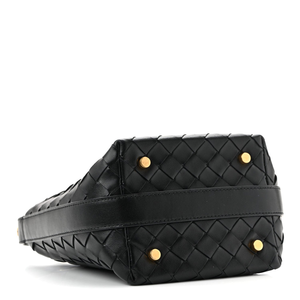 Calfskin Nappa Intrecciato Candy Wallace Black