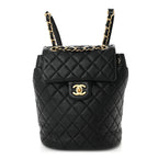 Lambskin Quilted Mini Urban Spirit Backpack Black