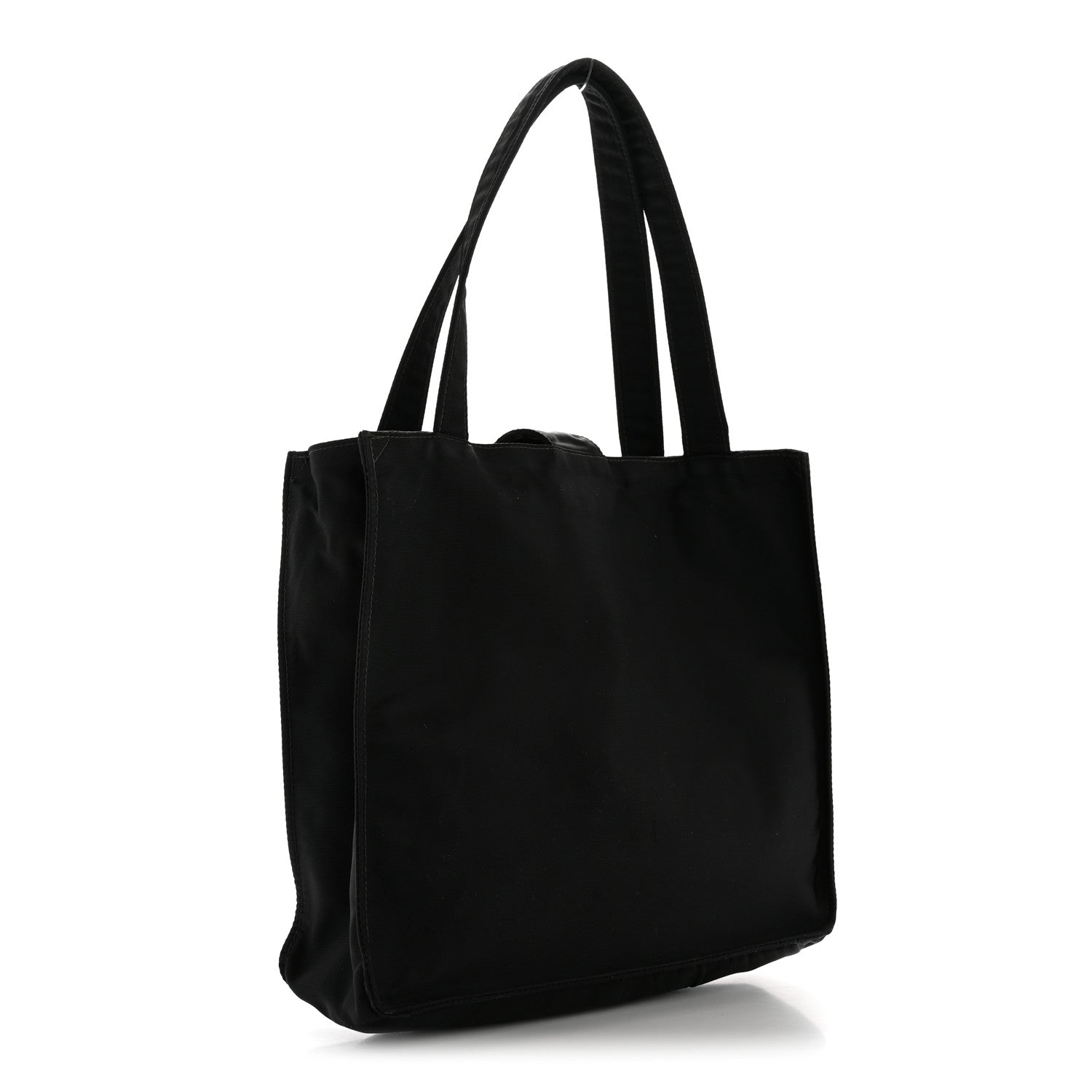 Nylon Button CC Tote Black
