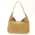 FENDI Corduroy Shoulder Bag Hand Bag Brown 26569