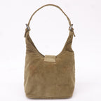 FENDI Corduroy Shoulder Bag Hand Bag Khaki Brown