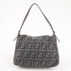 FENDI Mamma Baguette Zucca Wool Leather Shoulder Bag 26325
