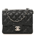 Caviar Quilted Mini Square Flap Black