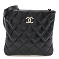 Calfskin Quilted Crossbody Bag Black