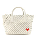 Nappa Intrecciato Mini Heart Cabat White