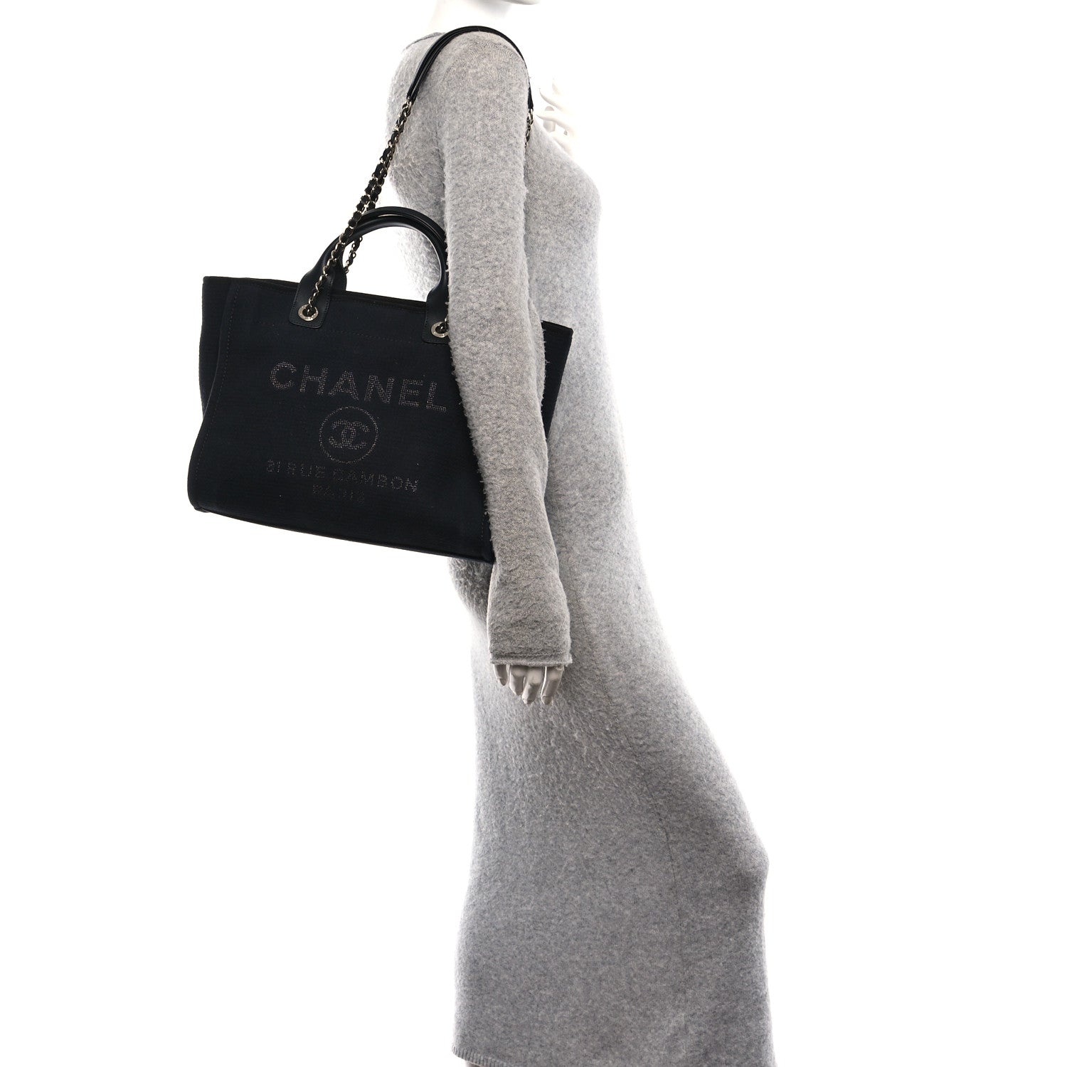 Mixed Fibers Small Deauville Tote Black