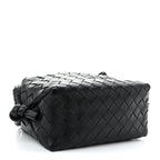 Calfskin Intrecciato Small Loop Top Handle Black