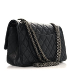 Aged Calfskin Quilted 2.55 Reissue 225 Flap Black