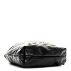 Shiny Calfskin Quilted Pearl CC Chain Mini Chanel 22 Black