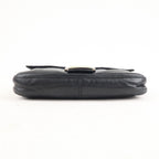 FENDI Mamma Baguette Leather Hand Bag Shoulder Bag Black Green