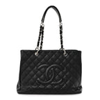 Caviar Quilted Grand Shopping Tote GST Black