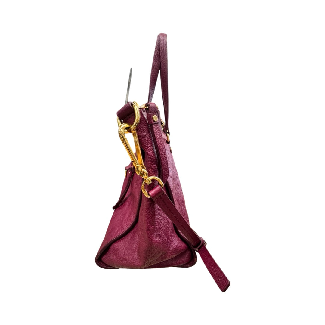 Handbag Luxury Designer By Louis Vuitton In Deep Pink/Magenta, Size:Medium (13”Lx11”Hx7”W)