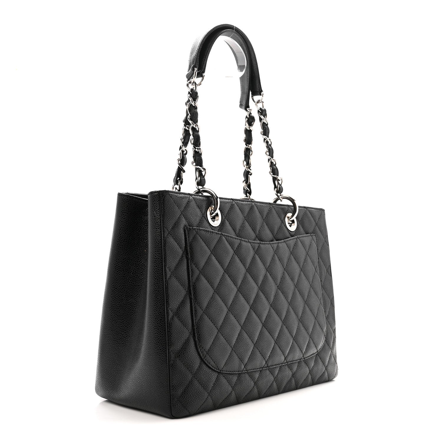 Caviar Quilted Grand Shopping Tote GST Black