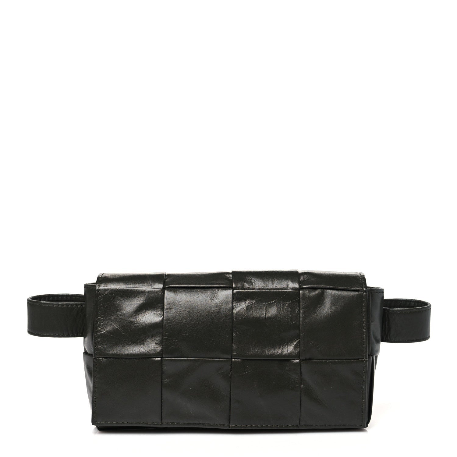 Paper Calfskin Intrecciato Cassette Belt Bag Raintree