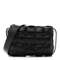 Nappa Maxi Intreccio Small Padded Cassette Crossbody Bag Black