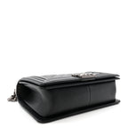 Calfskin Quilted Medium Boy Flap Black