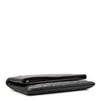 Lambskin Quilted CC Beauty Clutch Black