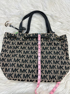 Handbag Designer By Michael Kors In Black & Tan, Size:Large