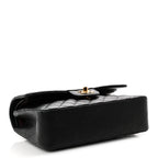Caviar Quilted Small Double Flap Black