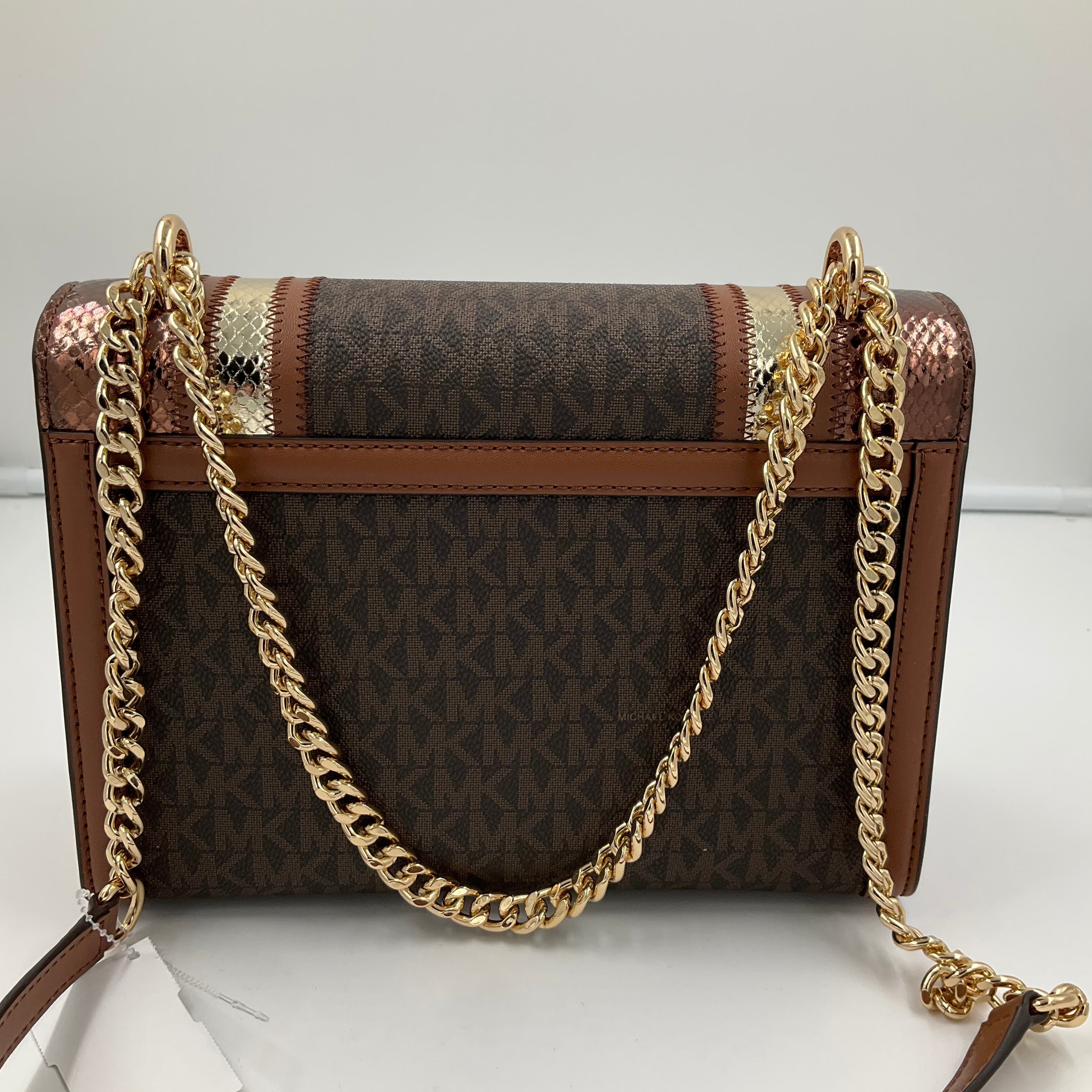 Crossbody Designer By Michael Kors In Brown, Size:Small