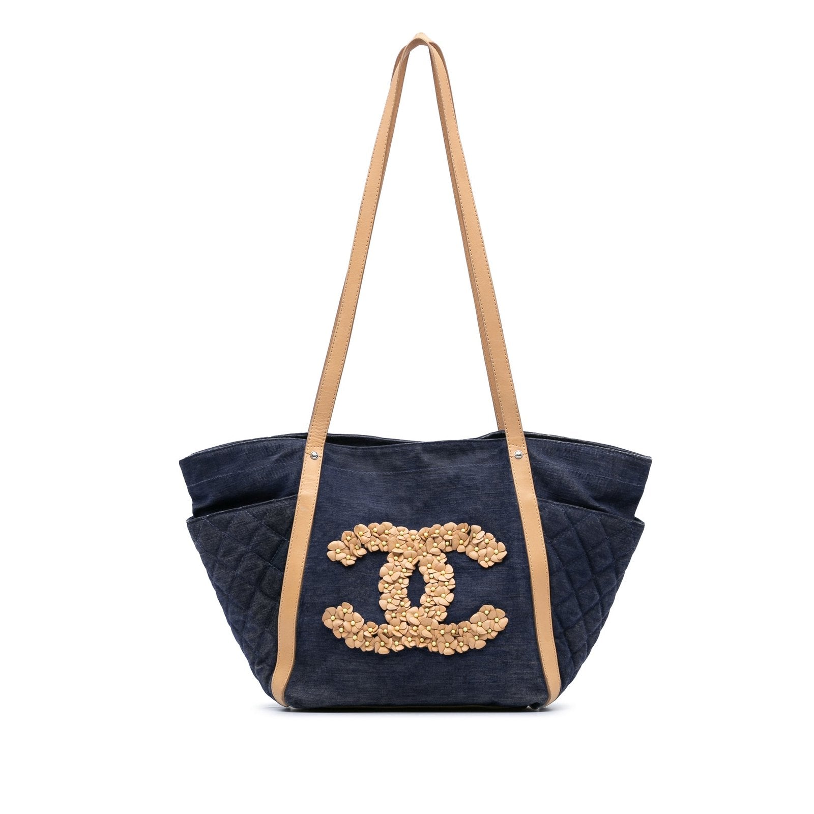 Chanel Denim CC Flower Tote Bag