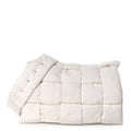 Nylon Intrecciato Padded Tech Maxi Cassette Bag White