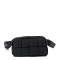 Nylon Intrecciato Padded Tech Mini Cassette Belt Bag Black