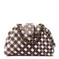 Suede Intrecciato Small The Lauren 1980 Clutch With Chain Praline Musk Washed Brownie