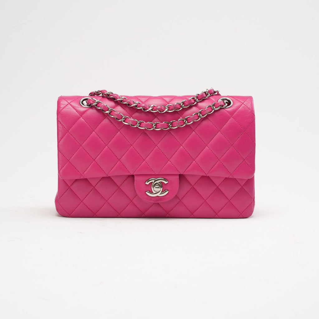 Chanel Pink Timeless Medium Double Flap Bag 2014