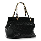 Caviar Quilted Petit Timeless Tote PTT Black