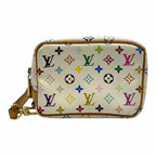 LOUIS VUITTON Wapity White Coated canvas Monogram Wristlet