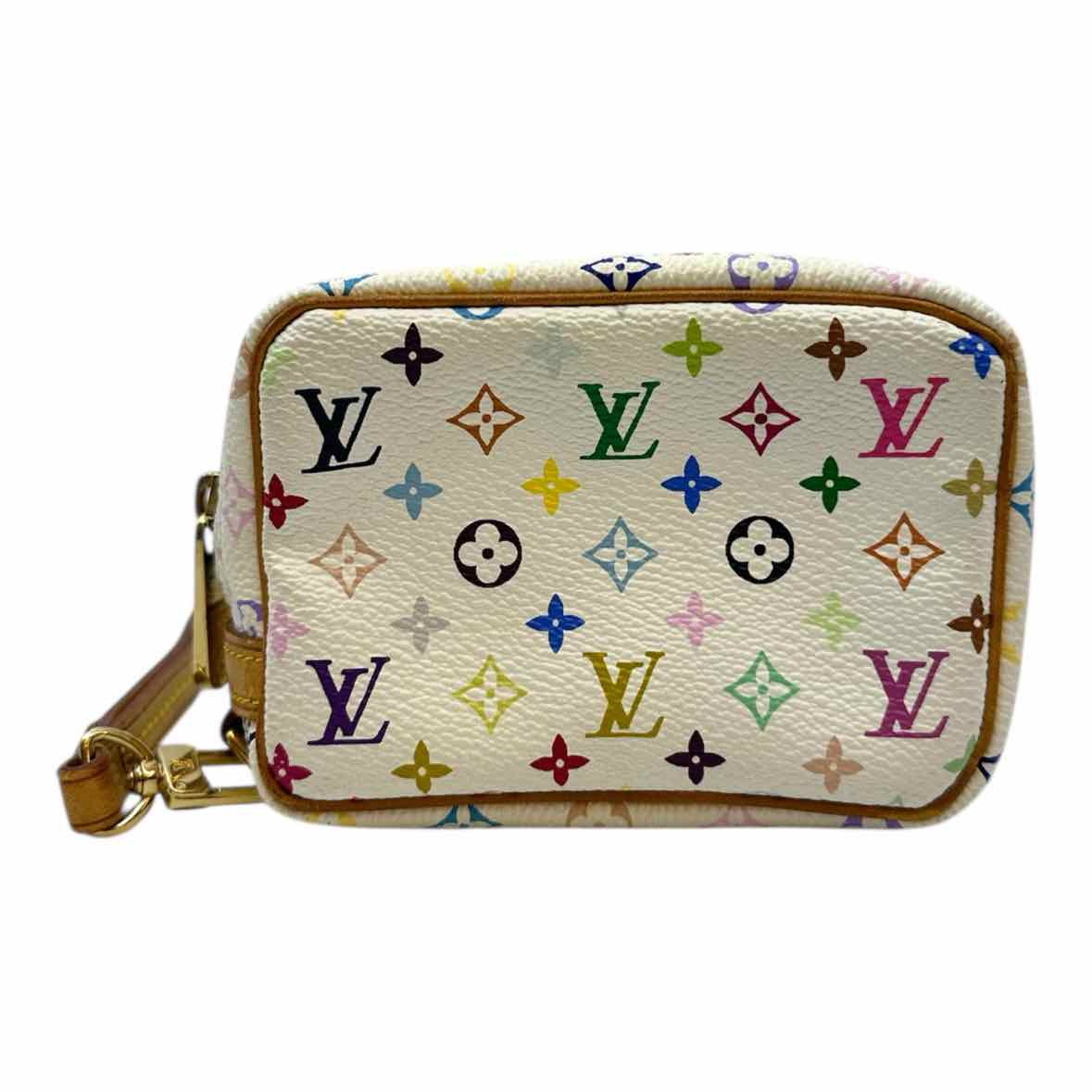 LOUIS VUITTON Wapity White Coated canvas Monogram Wristlet