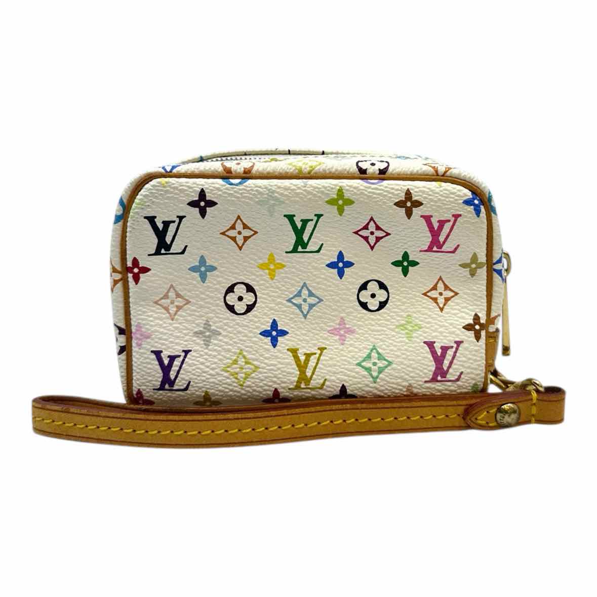 LOUIS VUITTON Wapity White Coated canvas Monogram Wristlet