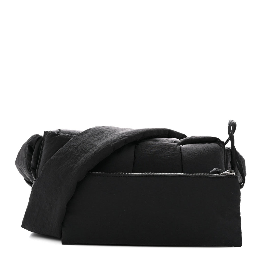 Nylon Intrecciato Padded Tech Cassette Bag Black