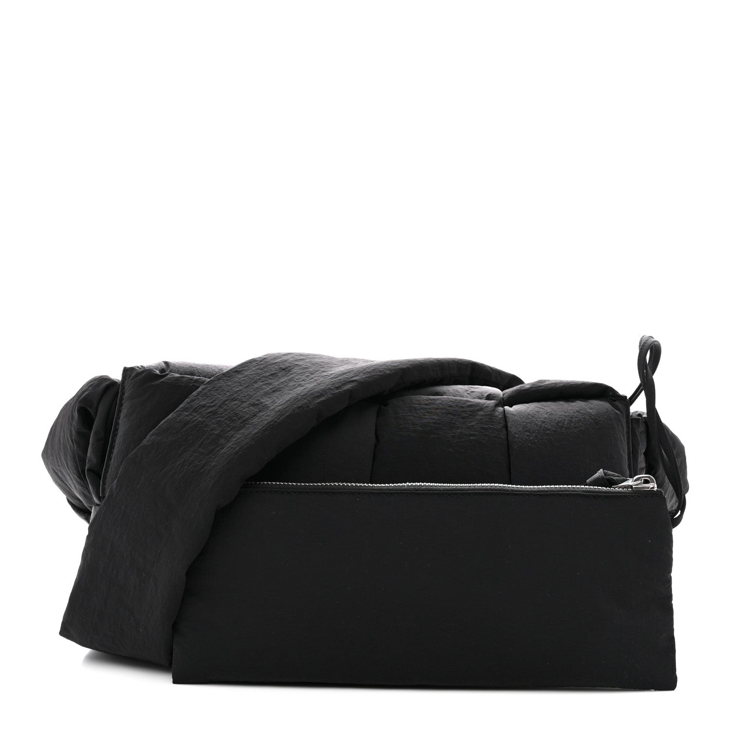 Nylon Intrecciato Padded Tech Cassette Bag Black