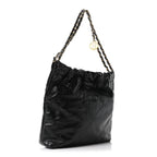 Shiny Calfskin Quilted Small Chanel 22 Black