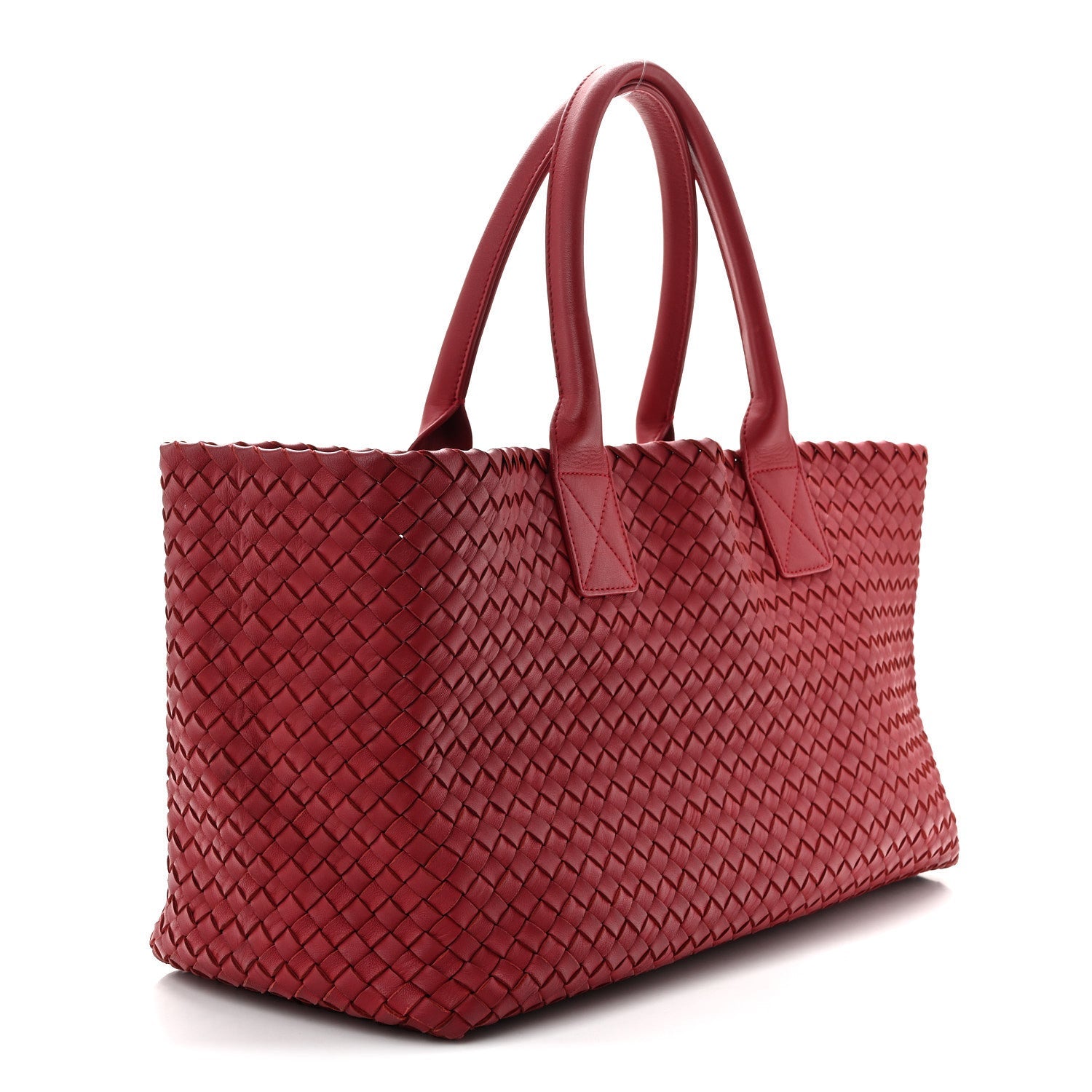 Lambskin Intreccio Medium Cabat Rust