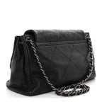 Calfskin Quilted Large Hamptons Flap Black