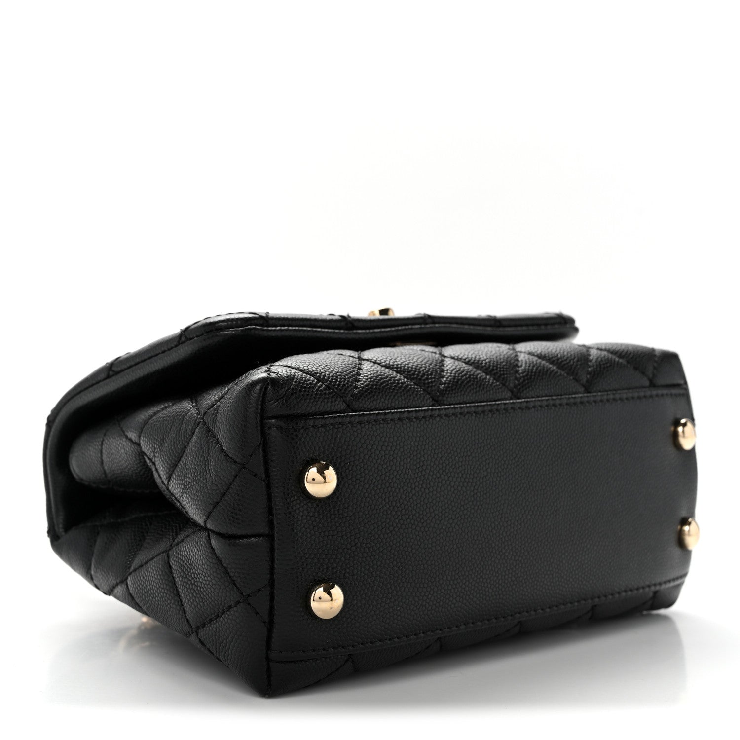Caviar Quilted Extra Mini Coco Handle Flap Black