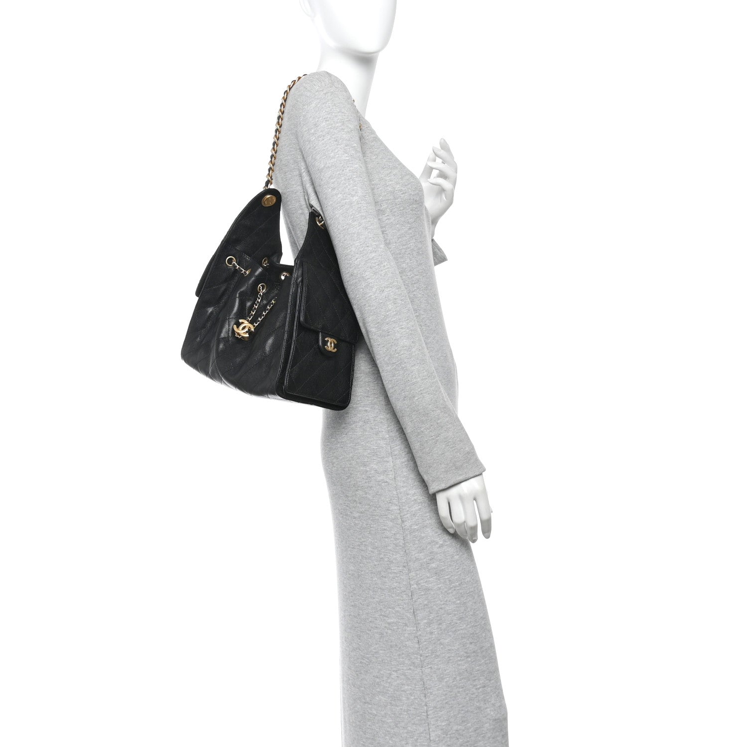 Caviar Quilted Small Chanel 25 Handbag Black