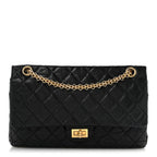 Aged Calfskin Quilted 2.55 Reissue 226 Flap Black