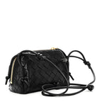 Calfskin Intrecciato Small Loop Top Handle Black