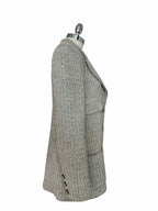 CHANEL Size 8 Light Grey Poly Blend Blazer