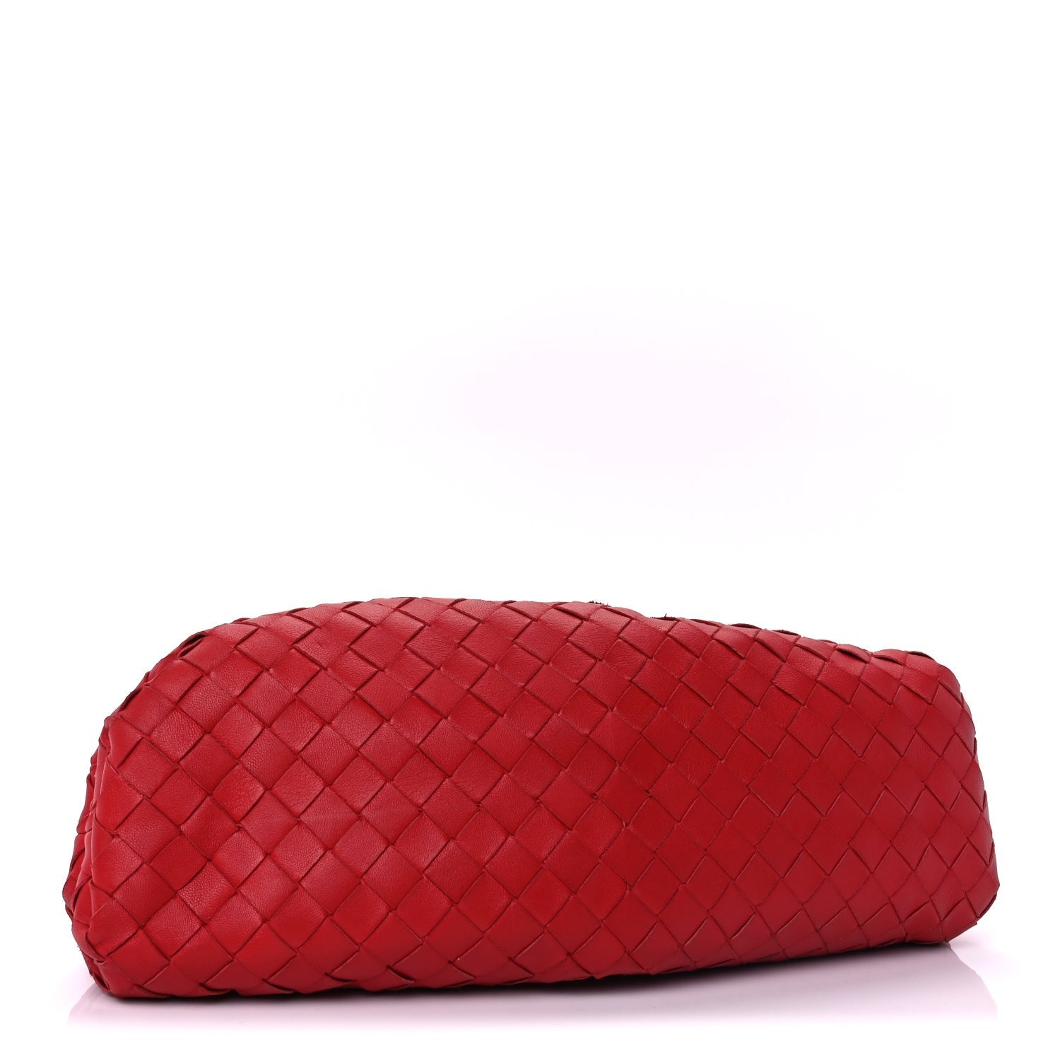 Nappa Maxi Intrecciato The Pouch Oversized Clutch Bright Red