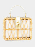 White Wicker Dolce Box Bag